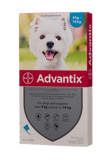 ADVANTIX MEDIUM DOGS 4X1.0ML